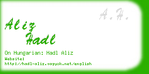 aliz hadl business card